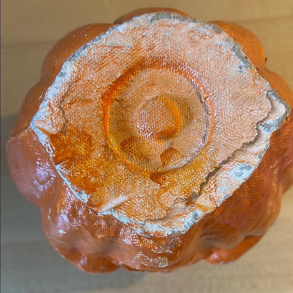 Rustic Orange Pumpkin Candy Holder - Picture 4 of 4
